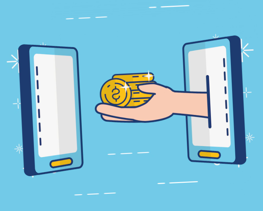 Online banking ilustration
